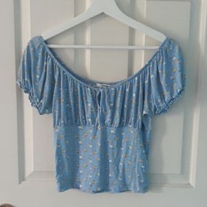 Blue Peasant Top